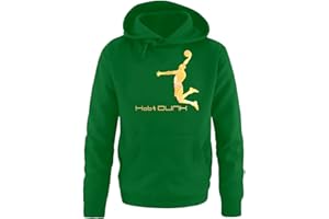 COOLE-FUN-T-SHIRTS Habt Dunk Basketball Slam Dunkin Kinder Sweatshirt mit Kapuze Hoodie Kids Gr.128-164 cm