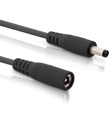 Câble Extension DC 1,5 M - Prise 5,5 X 2,5 Mm, Pour LED, Routeurs, Caméras, 5-24V, 5A Max, Noir, Goobay 76672