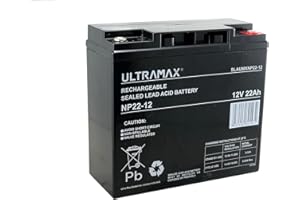 ULTRA MAX ULTRAMAX 12V 22Ah (replaces 17ah 18ah 20Ah) BOOSTER PACK Rechargeable Battery