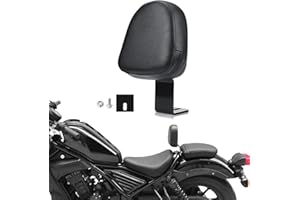 GYMARK Motorcycle Driver Backrest Sissy Bar Pad for H-onda Rebel CMX300 CMX500 2017-2023 Rider Seat Accessories Passenger Backrest Black, GY-284