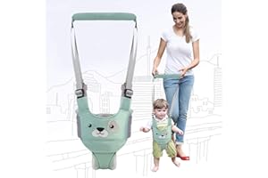 WIKEA Camminare Assistente Per Bambini, Cintura Bimbo Bretelle di Sicurezza per Bambino Sostegno Portatile, per Aiutarlo a Camminare Cintura Protettiva (Verde)