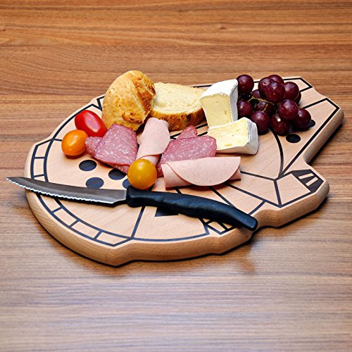 Star Wars Millenium Falcon Schneidebrett XL Buche massiv von Elbenwald - 2