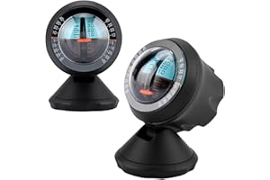 plplaaoo Inclinomètre de véhicul, inclinomètre de véhicule de Voiture à 360 degrés Indicateur de Pente Équilibreur de Gradient Outil Jauge d'inclinaison de Niveau Instrument de sécurité rou,