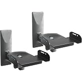 Drall Universal 2-Piece Speaker Stand &ndash; Swivel Tilt Rotation &ndash; Up to 12 kg Loadable &ndash; Wall Mount for WLAN Airplay Home Cinema