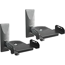 Support Mural Enceintes Home Cinéma - Inclinable, Pivotant, Charge 5kg - Noir, Installation Facile, Pour Satellites