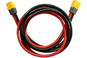 BOLADGE Connecteur XT60 Adaptateur Mâle vers Femelle XT60H Rallonge avec Câble en Silicone 12 AWG pour Batterie RC Lipo