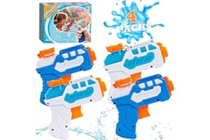 DEKUKAR 4 Pack Wasserpistole für Kinder, kleine Mini-Wasserpistolen Super-Wasserblaster Wasserspritzpistole, Draußen-Wasserspielzeug Sommer Schwimmbad Strand für Jungen/Mädchen – Geschenkpaket (Blau&Hellblau)