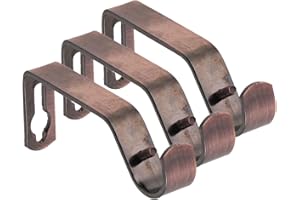 Lister Cartwright 19mm Curtain Pole Brackets with Adjustable Screws Metal Finish (Pack of 3) -Antique Copper(Metal Bracket)