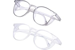 Outray 2 Pack Safety Glasses Anti Fog Blue Light Blocking Glasses Round Clear Protective Eyewear For Men/Women