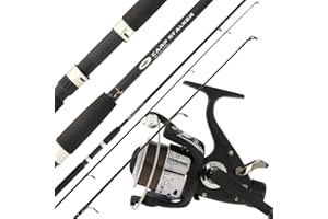 NGT 8ft 2pc Black Carp Stalker Fishing Rod + Max 40 2BB Carp Runner Reel & Line