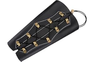 ‎KEENSO Keenso Bogenschießen Armschutz, Durable Einstellbare PU-Leder Bogenschießen Armschutz 22.5 * 12.4cm Atmungsaktiv Armschutz Zubehör für Recurve Traditionelles Bogentraining
