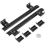 ANGGREK Ball Bearing Runners 22.8inch Keyboard Shelf Runners Adjustable Under Desk Computer Slides with Screw