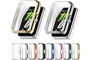 JDXFENG Watch Bands Watch Straps Screen Protector Case for Samsung Galaxy Fit 3 Soft TPU Full Coverage Bumper Anti-Scratch Screen Protector Full Cover Case Fit for Samsung Galaxy Fit 3