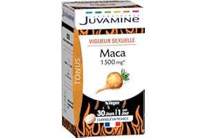 JUVAMINE - Maca 1500 mg - Tonus et Vigueur Sexuelle - 30 Comprimés - Vegan