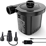 Elektrische luftpumpe, Elektrisch Pumpe Luftpumpe, Kabellos Inflator/ Deflator Electric Air Pump Wiederaufladbare mit 3 Düsen