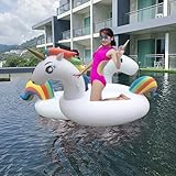 Maravilloso verano - de nuevo a la playa puede nadar el tiempo, este verano debido a la inflable unicornio nadar y llegar a ser particularmente colorido. En el hermoso mar o en la piscina de natación casa, y el enorme unicornio juntos, se convertirá en la envidia del enfoque.