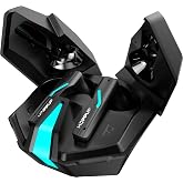 HOPPUP Xo6 Gaming Earbuds with 35MS Low Latency, RGB LED, 13MM Drivers & 50H Playtime Bluetooth (Coal Black, True Wireless)