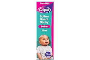 Calpol Saline Nasal Spray (1 x15ml), Calpol Decongestant Nasal Spray For Blocked Nose Relief, Non-Medicated Treatment to Wash Away Mucus, Suitable for All Ages