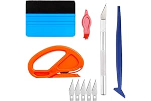 QAYMZUMD 10 Pcs Car Vinyl Wrap Tool kit,Wallpaper Smoothing Tool,Vinyl Squeegee, Mini Soft Corner Squeegee Installing Auto Wraps and Car Stickers