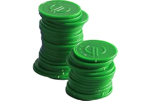 Mynttoken, 25mm, Grön, Förpackning av 100