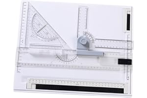 rockible Tragbares A4-Zeichenbrett mit einstellbarem Winkel und praktischem Zubehör