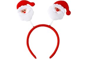 Komonee Christmas Headbands Antlers - Cute Xmas Dress Up Ears Head Decoration, One Size Accessory for Men Women Adult Kids, Perfect Holiday Costume Party Costume