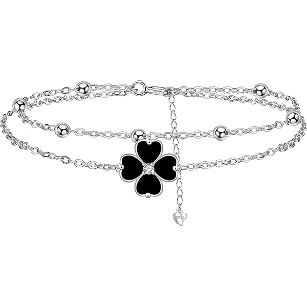 Simsky Bracelet En Argent 925 Pour Femme - Motif Papillons - Avec Perles - Réglable - Bracelet D'amitié - Cadeau Pour Femme - 43,7 Cm, Argent Sterling Bracelet Femme Bijoux