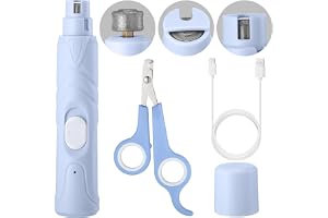 2 Pack Bird Nail Grinder and Clipper Set with LED Light - Safe and Easy to Use Bird Nail Trimmer and File for Parrots, Budgerigars, Parakeets, Conures, Finches, Lovebirds, Mynas Grooming Tool