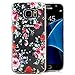 Produktbild Saxonia Samsung Galaxy S7 Edge Hülle Silikon Case Schutzhülle Ultra Slim Back Cover mit Motiv Rote Blumen