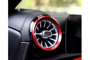 ‎HIGH FLYING HIGH FLYING für A Klasse W177 V177, CLA C118 X118, GLA H247, GLB X247, B Klasse W247 2019-2023 Interieur Belüftung Gitter Dekor Metall 7 Stück (Rot)