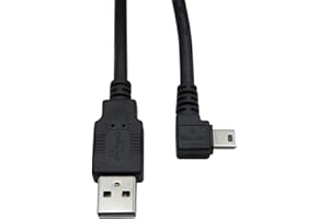 LILMACC 2 Meters, USB A Male To Mini USB Cable 90 Degree Right Angle Mini 5P Data Sync Charger Cord For Garmin Dash Cam Car GPS Navigator DVR Digital Camera GoPro Hero 4 3+