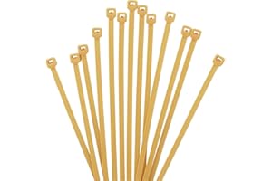 XINGO 1000 pièces Colliers de Serrage professionnelles, Doré-150mm x 2.5mm, Autobloquant, Attache Câble Résistant aux UV, Idéale pour l'intérieur et l'extérieur