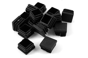 UXCELL sourcing map Plastic Square Blanking End Cap Tubing Tube Inserts 25mm x 25mm 15 Pcs