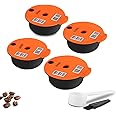 RECAFIMIL 4 Pcs Reusable Tassi-mo Pods Refillable Coffee Capsules Pods PP Plastic Reusable Capsules Compatible with Bosch Tassi*mo Coffee Machine (60+180+200+220ml)