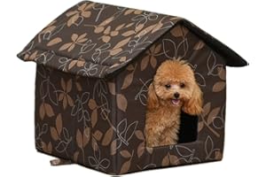 MUYYIKA Caseta para Gatos para Exteriores, Resistente al Invierno, aislada para Exteriores, Resistente al Invierno, Impermeable, Impermeable, Plegable, para Animales pequeños y al Aire Libre