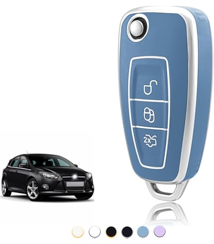 Custodia per chiave auto SELIYA TPU Shell, adatta per Ford Ranger C-Max S-Max Focus Galaxy Mondeo Transit Tourneo Accessorie, E, rosa