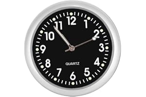 Tyenaza Car Clock, Automotive Light Clock, Mini Vehicle Dashboard Clock Luminous Clock Automotive Noctilucent Clocks for Car Boat Bicycle House