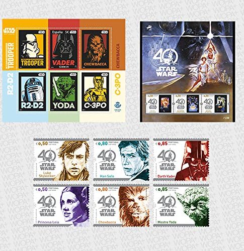 Portugal + Spain - 2017- Star Wars 40th Anniversary Bundle- Set, Miniature Sheet + 3D Miniature Sheet
