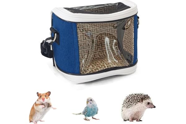 Sac à Dos de Transport Oiseau, Cage à Dos de Voyage pour Oiseaux, Sac Respirant Portable pour Perroquets et Petits Animaux, 16cm x 13cm x 9cm