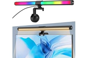 ‎ANPRO Anpro Monitor-LED-Lichtleiste 2800–6500 K LED-Lampe mit 3 Farbtemperaturen und 3 Helligkeitsstufen, RGB-Hintergrundbeleuchtung mit 3 Modi, USB-betriebene Lampe für 1–3 cm dicke Monitore