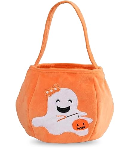 Legami - Bolsa Para Truco O Trato Halloween, Pumpkin, Para Caramelos, De Tela Suave Plegable, Con Asa, 20 X 35 X 3 Cm