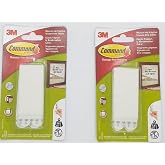 3M Command 17206 B&uuml;y&uuml;k Boy Cırt Cırt Bant, 2 Paket, Beyaz