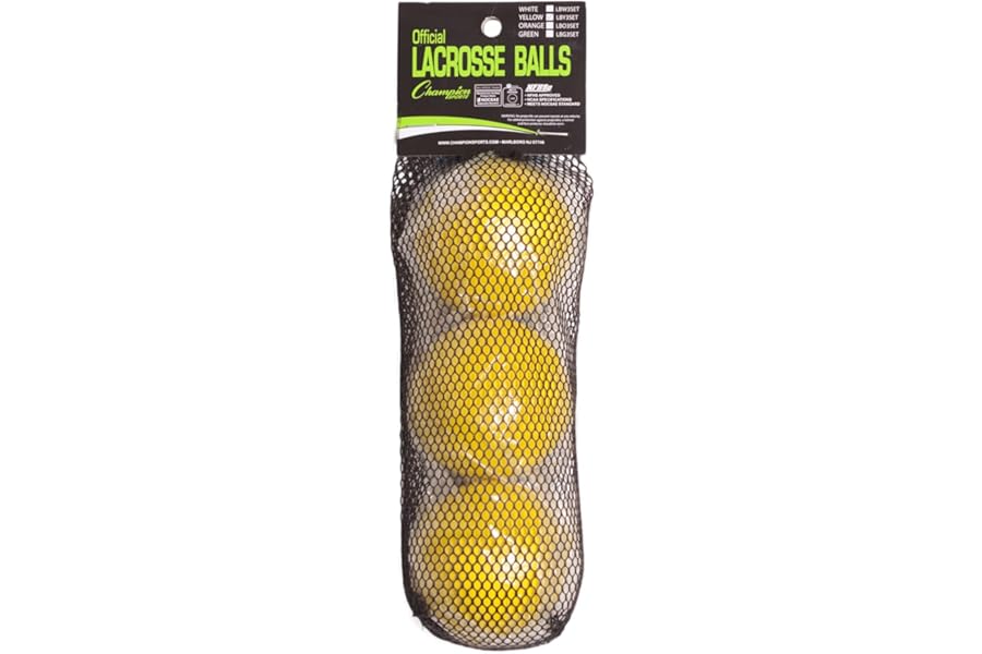Champion Sports Colored Lacrosse Balls: Official Size for Professional, College & Grade School Games - NCAA, NFHS, Certified - Multi Count Packs