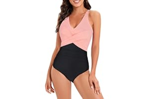 Zando Swimming Costume Women Tummy Control Swimwear Women One Piece Swimsuit for Women UK Ladies Swimming Costumes