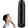 Peixiong Mini Electric Shaver, Portable Rechargeable Rotary Men's Razor, Waterproof Electric Pocket Shaver, Black