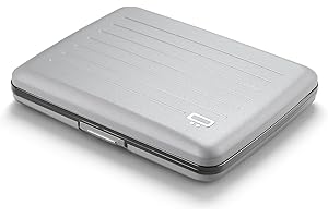 ÖGON -DESIGNS- Portefeuille en Aluminium, Grande capacité avec Fermoir en métal, Protection RFID Contre la fraude et la démagnétisation, modèle Smart Case Oslo Large
