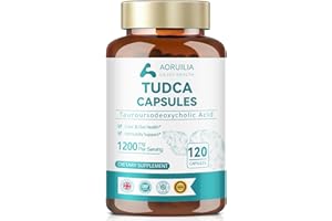 AORUILIA TUDCA Supplement, Tauroursodeoxycholic Acid Complex 1200mg Per Servings, Bile Salts for Liver & Gut Health Support, 120 Capsules