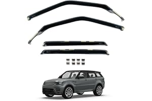 VAN DEMON Team HEKO Wind Deflectors Range Rover Sport 2013-2022 Compatible Front and Rear Set of Window Deflectors Accessories UV Scratch Resistant Acrylic In-Channel Fitting Air Ventilation Rain Protection