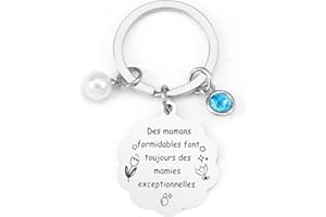 ZKIUOA Cadeau Mamie Porte Cle Mamie Cadeau Pour Mamie Cadeau Grand Mere Cadeau Anniversaire Mamie Cadeau Mamie Original Idée Cadeau Pour La Fête Des Grands Mères Cadeau Mamie Noel