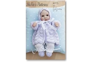SHIFIO'S PATTERNS Knitting Pattern for Dolls Jacket, hat, Leggings and Matching Bootees, to fit Dolls 10" to 12" Made in 4ply Yarn and 14" to 16" Made in Double Knitting, Booklet, Manual, Craft KP75